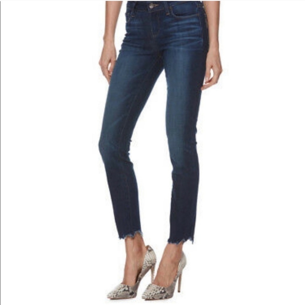 Paige Verdugo Ankle Jeans Raw Hem Mid-Rise Nondistressed Size 27